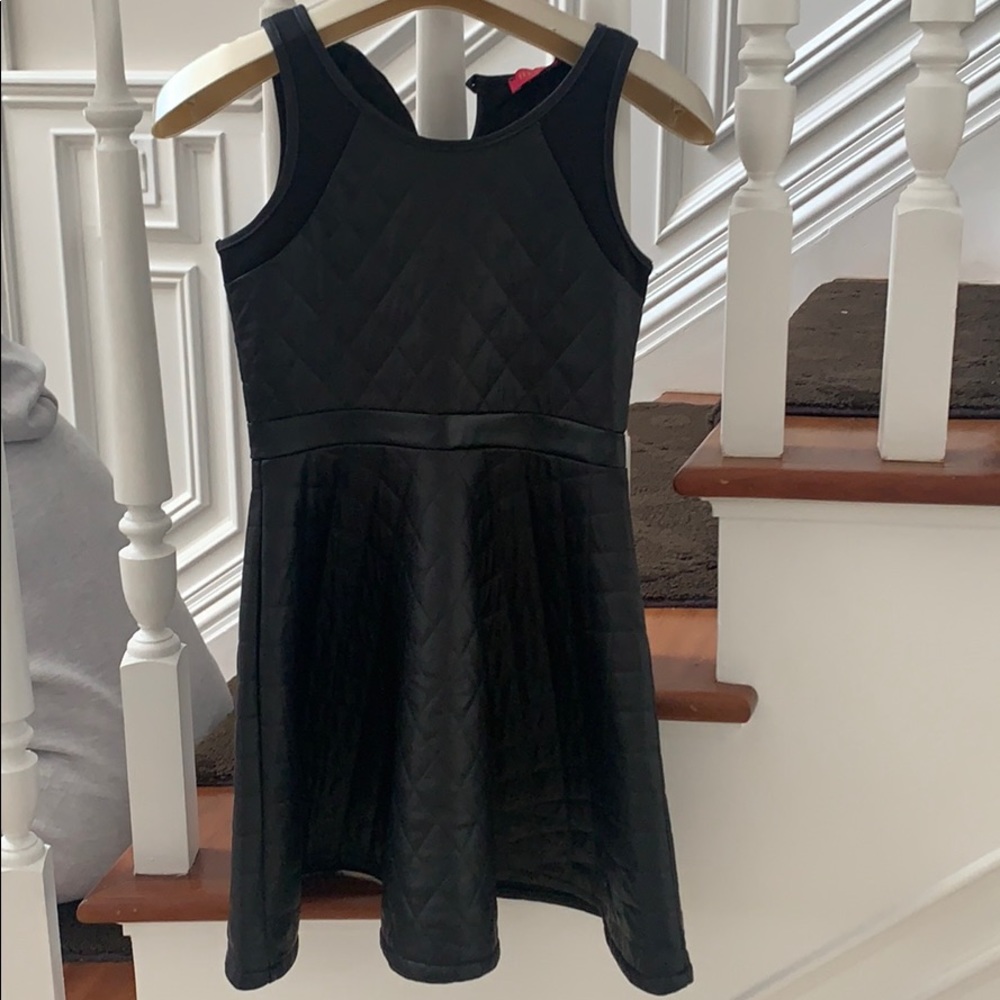 Girls faux leather dress